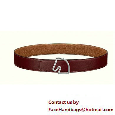 Hermes Tete de Cheval belt buckle & Reversible leather strap 38 mm 01 2023